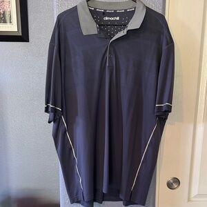 Adidas Men's Polo in Dark Blue and Light Gray